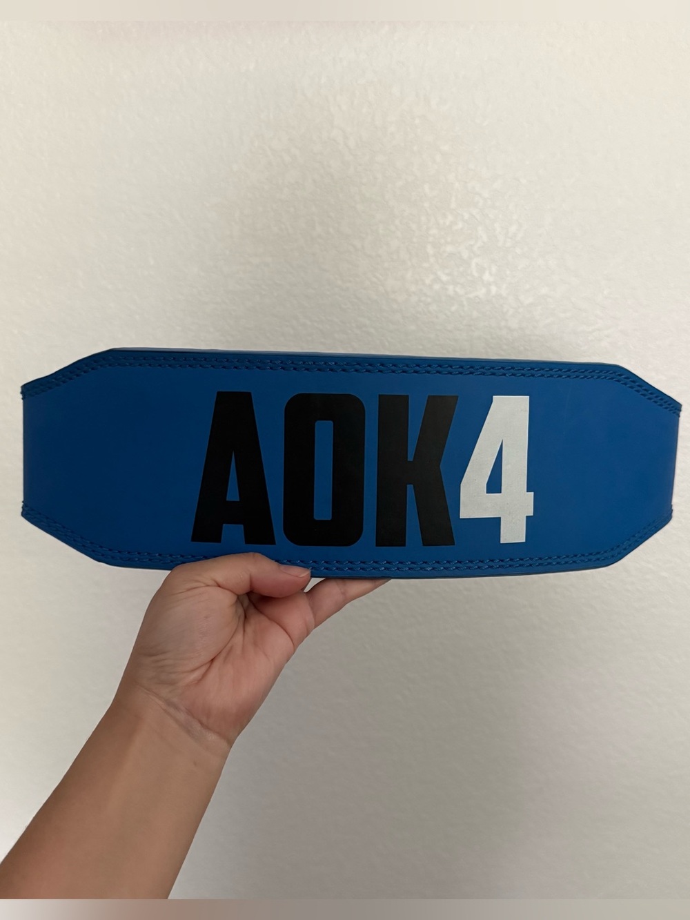 Unbroken Designs AOK4 Power Belt Weight Lifting Back Support in Blue Medium